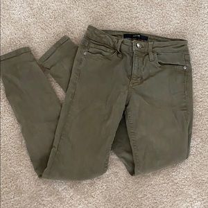 Joe’s Jeans - Green Mid Rise Skinny Ankle Jeans